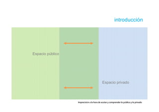introducción




Espacio público




                      Espacio privado




                  ó               ú
 