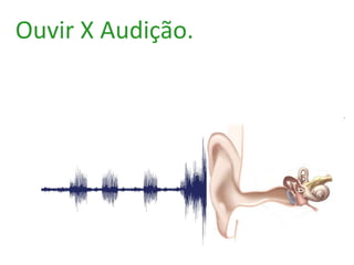 Ouvir X Audição.
 