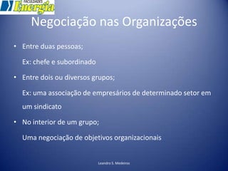 Negociação e Conflito Gerencial