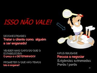  Negociador deve tomar C H A...saber negociar.12 NEGÓCIO E NEGOCIAÇÃONegociação é...Negócio é o ato;Negociação é quando surge uma divergência;Nem sempre a negociação se completa!