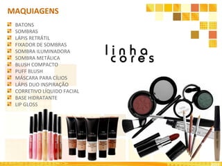 2010 MAQUIAGENS BATONS SOMBRAS LÁPIS RETRÁTIL FIXADOR DE SOMBRAS SOMBRA ILUMINADORA SOMBRA METÁLICA BLUSH COMPACTO PUFF BLUSH MÁSCARA PARA CÍLIOS  LÁPIS DUO INSPIRAÇÃO CORRETIVO LÍQUIDO FACIAL BASE HIDRATANTE LIP GLOSS 