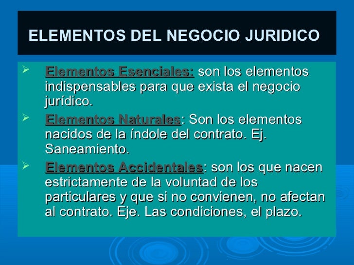Negocio juridico