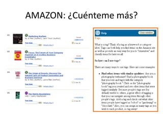 AMAZON: ¿Cuénteme más?
 