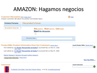 AMAZON: Hagamos negocios
 