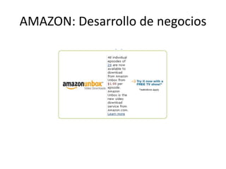 AMAZON: Desarrollo de negocios
 