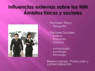 Influencias externas sobre los NINÁmbitos físicos y socialesFactores  Físico: