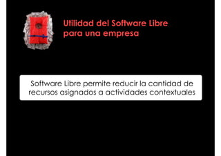 Utilidad del Software Libre
         para una empresa




 Software Libre permite reducir la cantidad de
recursos asignado...