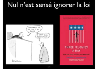 Nul n’est sensé ignorer la loi
• Fiction juridique …
77
 