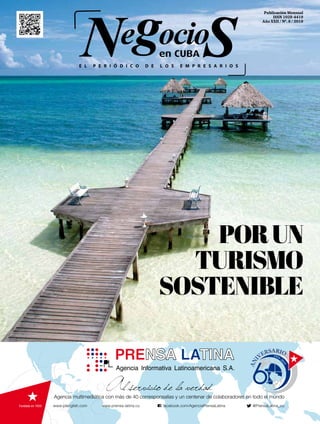 Publicación Mensual
ISSN 1028-4419
Año XXII / N0
. 8 / 2019
PORUN
TURISMO
SOSTENIBLE
 