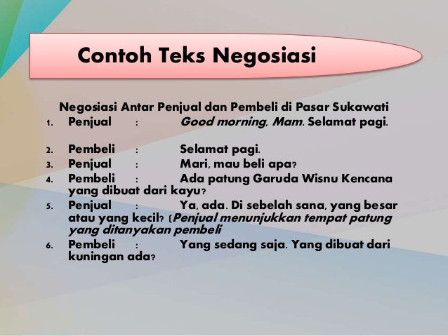 Teks Negosiasi