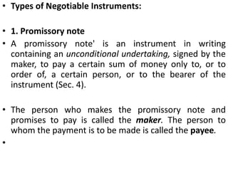 Recovery. The holder in due course can sue upon a negotiable instrument in his own name for the recovery of the amount. Further he need not give notice of transfer to the party liable on the instrument to pay.Presumptions. Certain presumptions apply to all negotiable instruments, unless contrary is proved. These presumptions are dealt with in Secs. 118 and 119 and are as follows:Consideration. Every negotiable instrument is presumed to have been made, drawn, accepted, indorsed, negotiated or transferred, for consideration. Date. Every negotiable instrument bearing date is presumed to have been drawn on such date.Time of acceptance. When a bill of exchange has been accepted, it is presumed that it was accepted within a reasonable time of its date and before its maturity.
