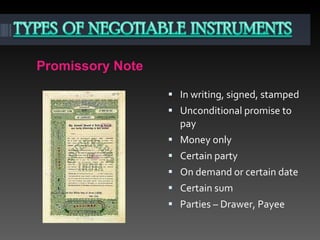 Negotiable Instruments | PPT