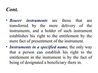 Law of negotiable instrument power point | PPTX
