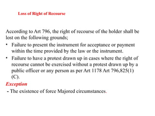 Law of negotiable instrument power point | PPTX