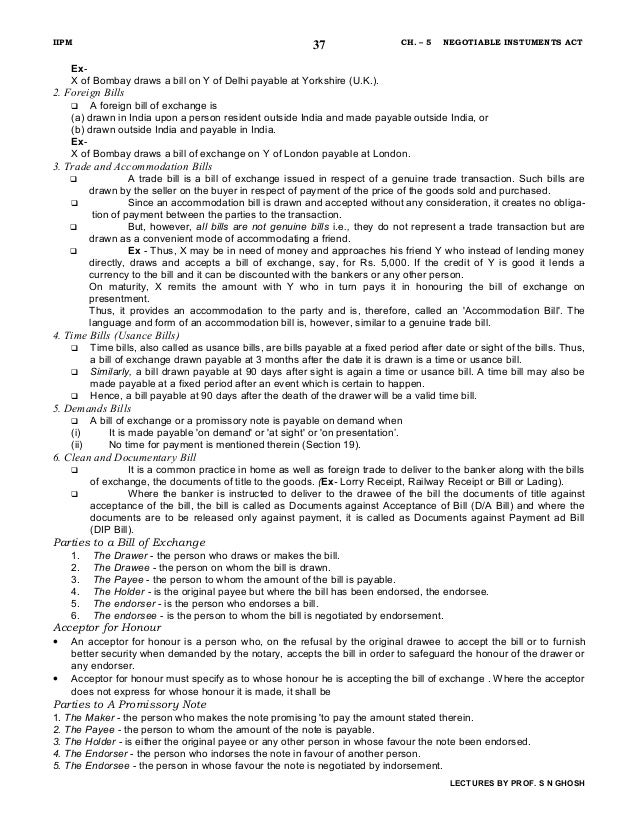 Negotiable instrument