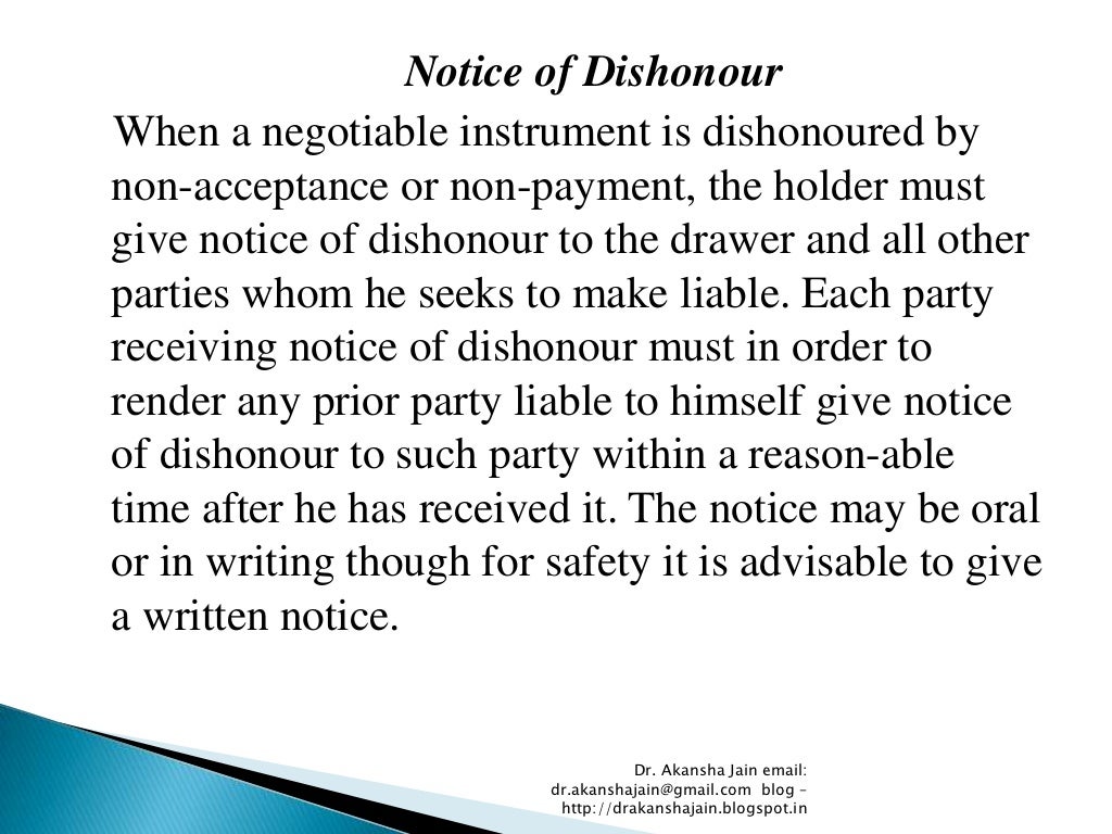 Negotiable instrument act 1881