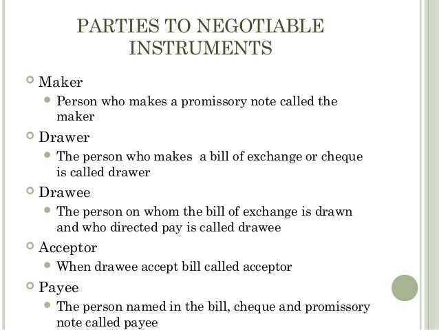 Bba Sem 5 Mercantile Law Negotiable Instrument Act 1882