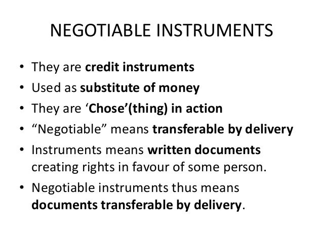 negotiable instruments ppt