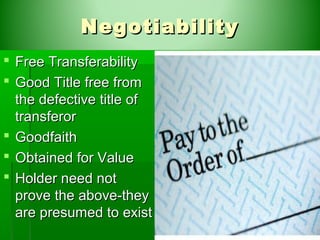Negotiable instruments chapter 5-b.v.raghunandan | PPT