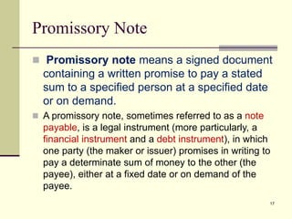 Written Promise Negotiable Instruments Act 1881-Final.pptx