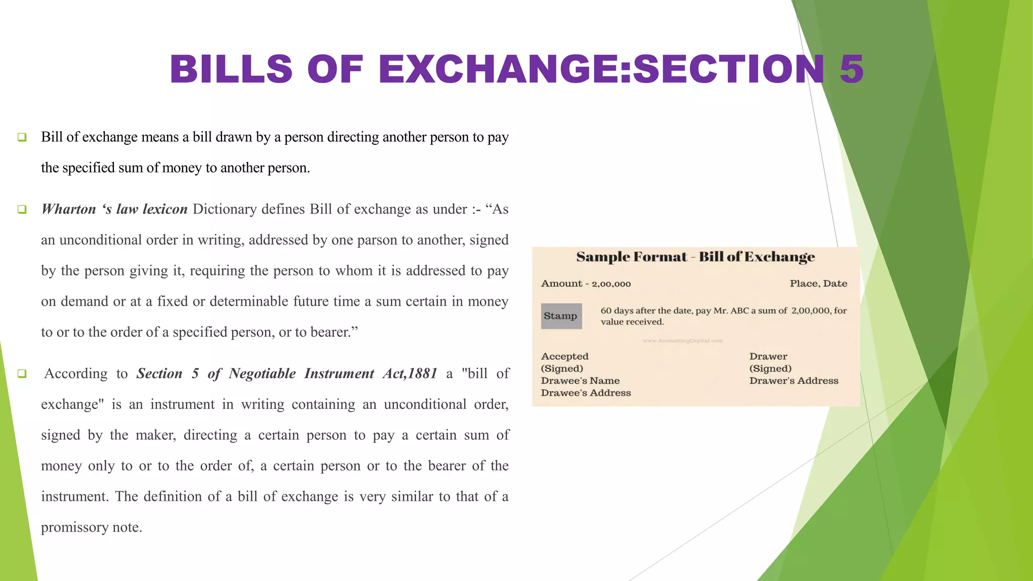 MEANING,DEFINITION, FEATURES OF NEGOTIABLE INSTRUMENTS, HOLDER AND