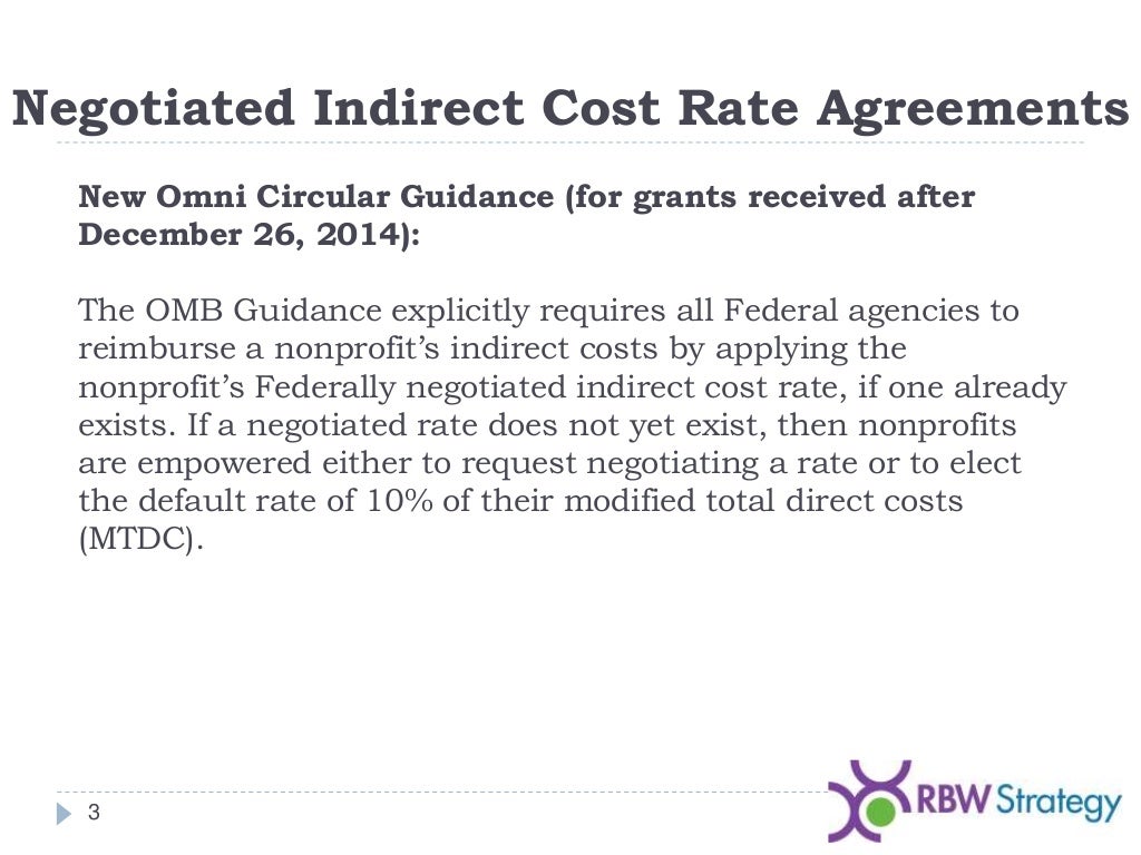 Negotiated Indirect Cost Rate Agreement NICRA 