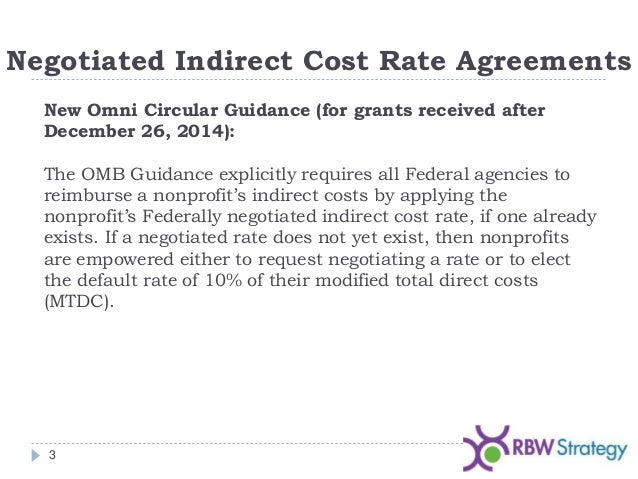 negotiated indirect cost rate agreement nicra nicra