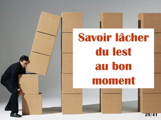 Savoir lâcher
du lest
au bon
moment
29/41
 