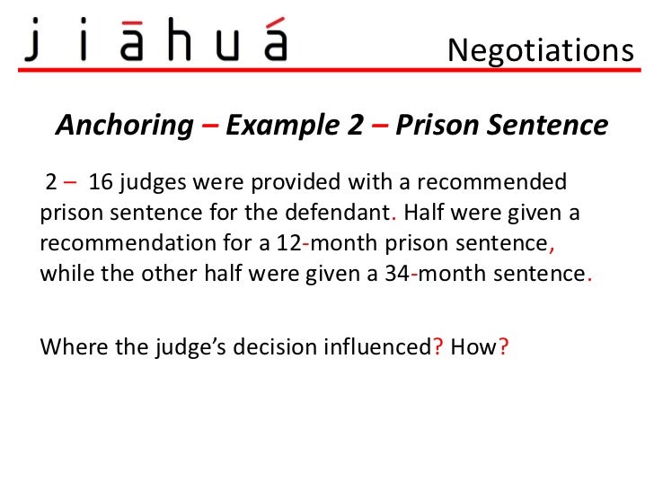 Negotiating anchoring