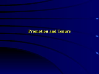 Promotion and Tenure 