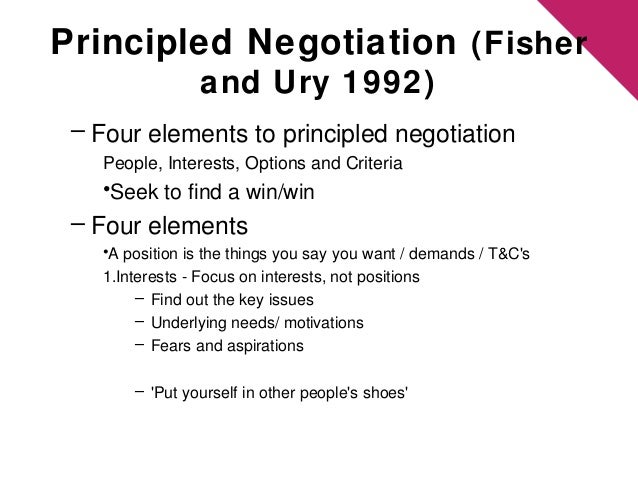 fundaments of negotiating principled negotiation