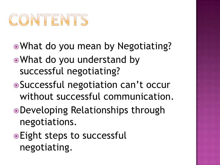 Negotiation