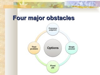 Four major obstacles 