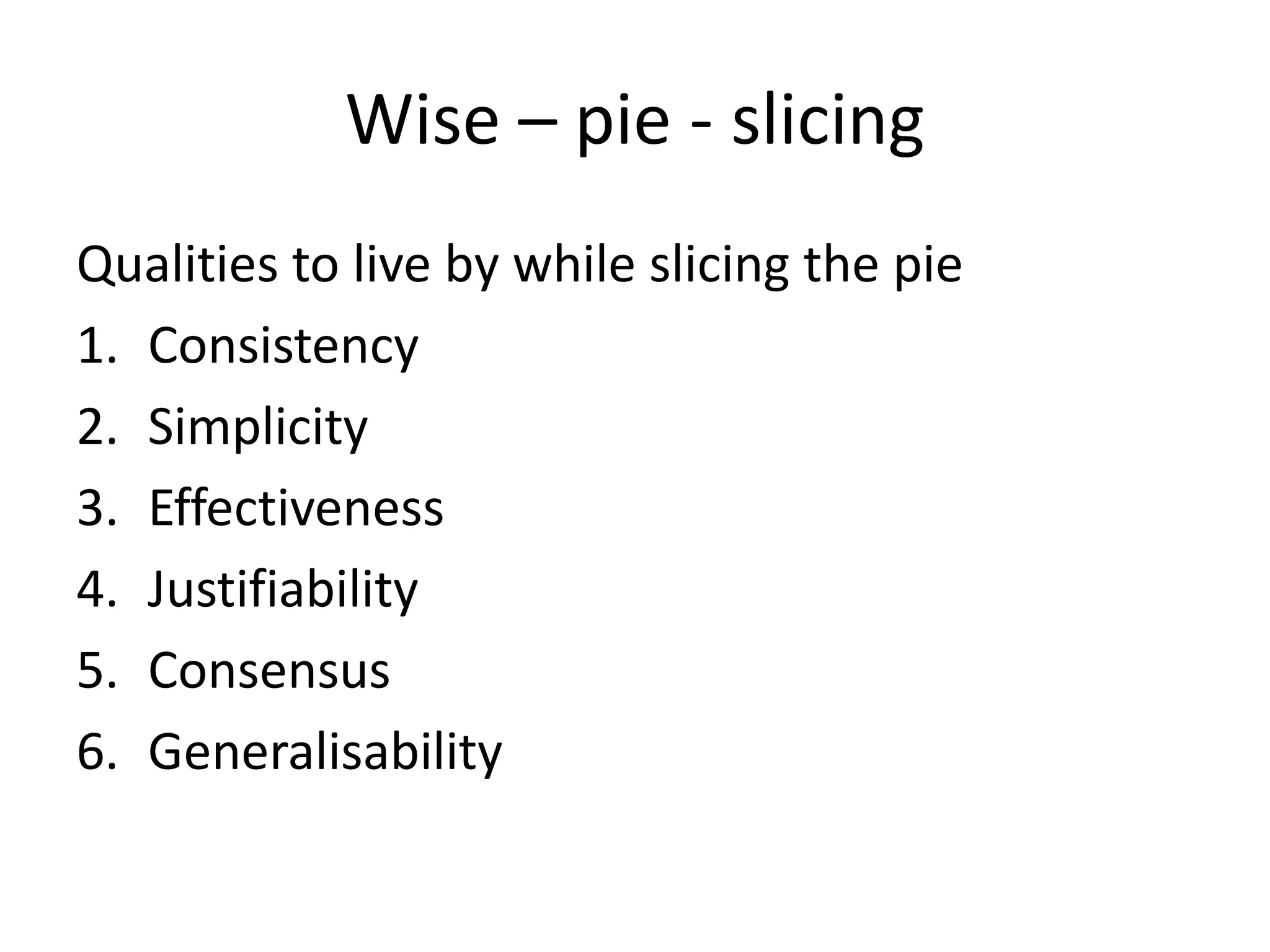 Bargaining Zone and Negotiation DancePrinciples for slicing the pieAssess your Best Alternative to Negotiated Agreement (BATNA) and improve itDetermine your reservation point but do not reveal itReach the other party’s BATNA and estimate their reservation pointSet high aspirations but that are realisticMake the first offer if you are preparedImmediately re-anchor if the other party offers firstPlan your concessionsPattern of concessionsMagnitude of concessionsTiming of concessionsUse an objective-appearing rationale to support your offersAppeal to norms of fairness