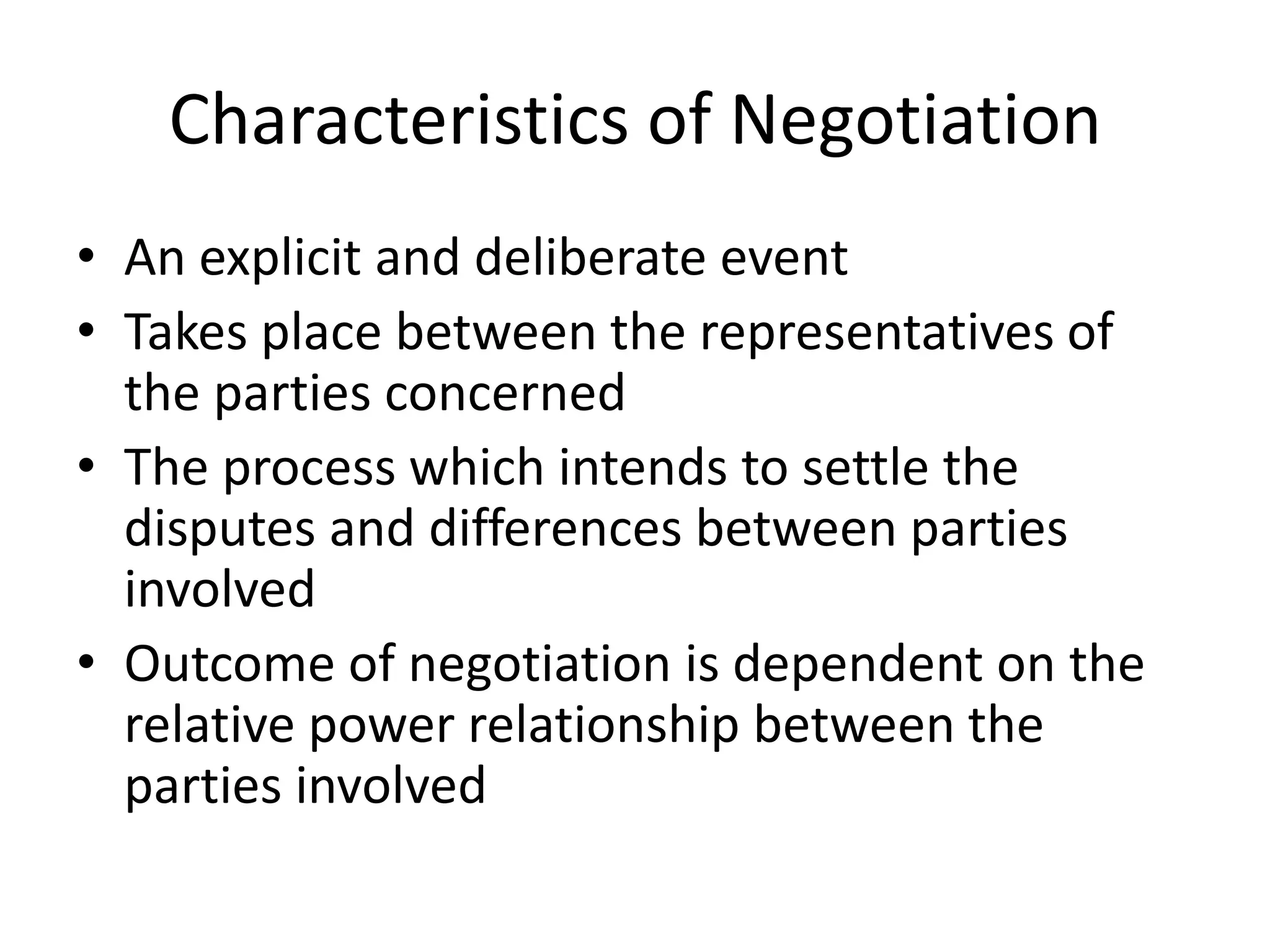 Third-party negotiator is an outsider skilled in handling bargaining and negotiation.Mediator - a neutral third party who tries to help parties in conflict reconcile their differences.Arbiter - a third party who has the authority to impose a solution to a dispute.