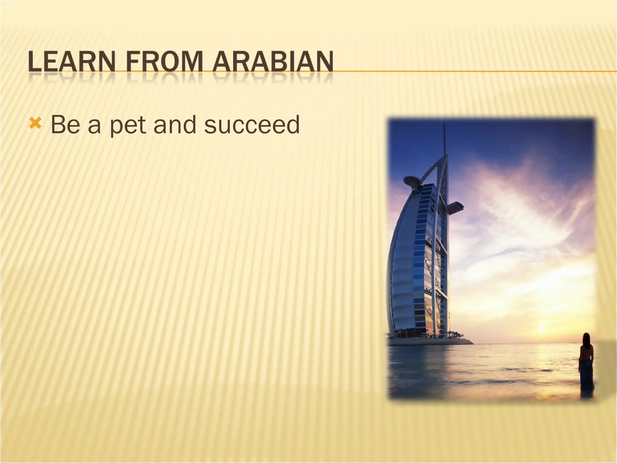 Be a pet and succeed 