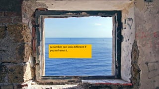 A number can look different if
you reframe it.
 