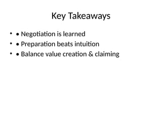 Negotiation as a process, not tactics - Presentation | PPTX