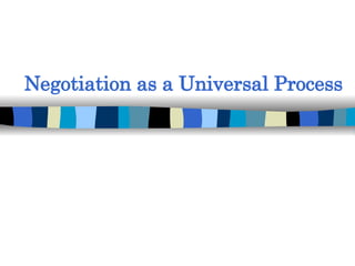 Negotiation as a Universal Process 