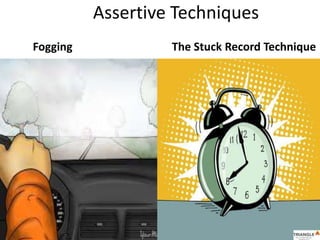 Fogging
Assertive Techniques
The Stuck Record Technique
 