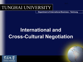 16-1 International and Cross-Cultural Negotiation 