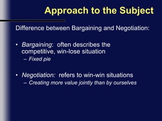 Negotiation Ch 1 Introduction [Sav Lecture] | PPTX