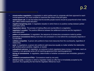 Negotiation Lewecki Ch 2 Distributive Negotiations [sav lecture] | PPTX