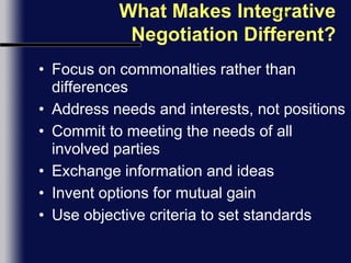 Strategy and Tactics of Integrative Negotiation[Sav Lecture] | PPTX