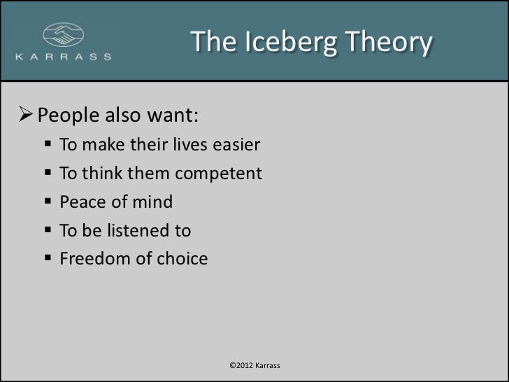 Negotiation Motivators The Iceberg Theory