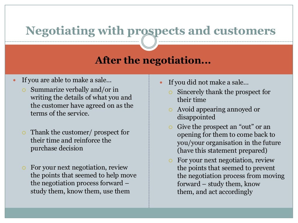 Negotiation Skills