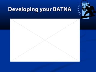 Developing your BATNA

 