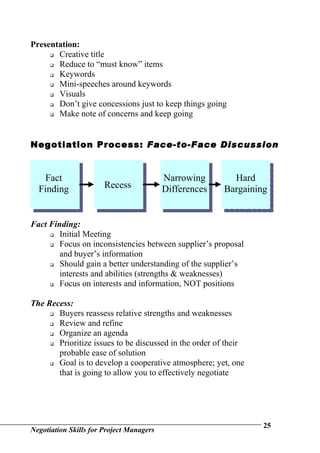 Negotiation Skills For Project Managers | DOC