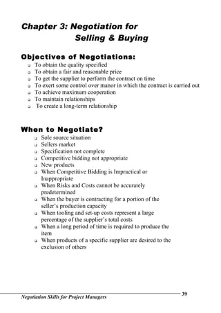Negotiation Skills For Project Managers | DOC