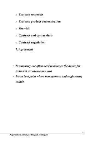 Negotiation Skills For Project Managers | DOC